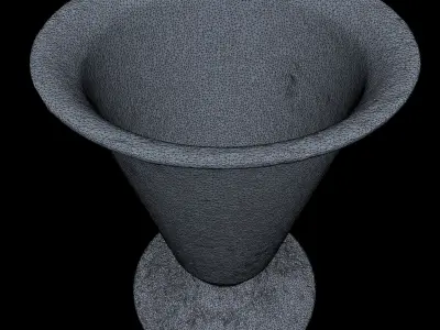 Dump High Poly old metal cup 3D model