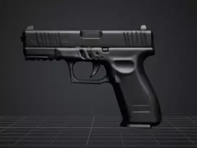 Glock gun Low-poly 3D model get