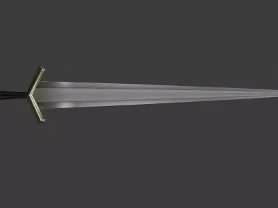 Cinqueda Italian Short Sword 3D Model Low-poly 3D model