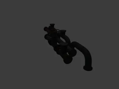 rusty pipes 3D model