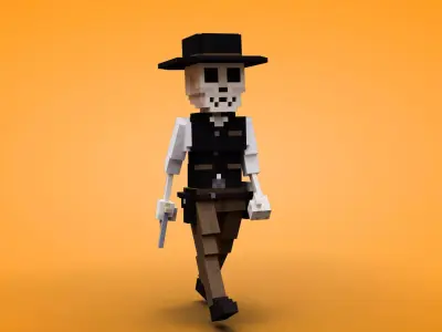 Skull Cowboy  3D model