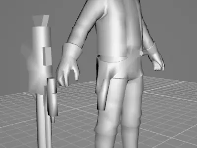 STAR WARS Nien Nunb - Low Poly Game - Battlefield - FBX MODEL Low-poly 3D model