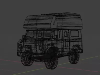 Compact Camper Van 3D model