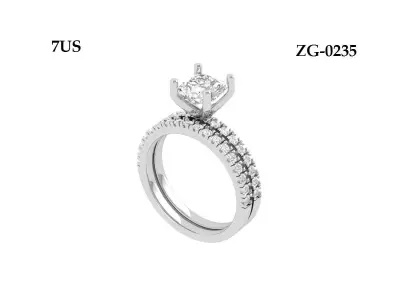Wedding Ring  3D print model 338