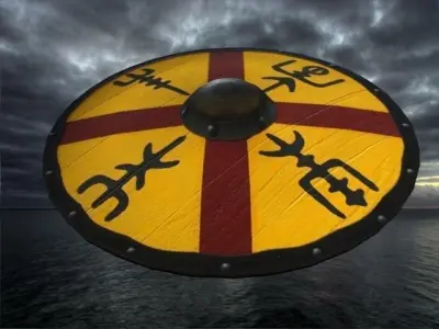 viking shield 7 Low-poly 3D model