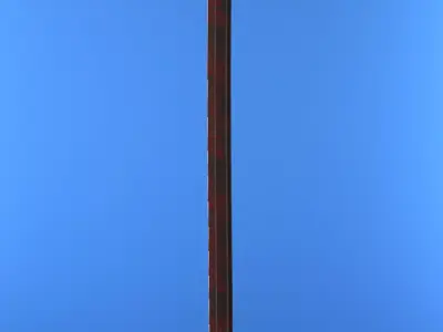 Black Bloodstained Katana Sword Blade Low-poly 3D model