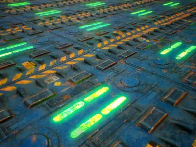 PBR Seamless Sci-Fi Texture 58 Low-poly 3D model