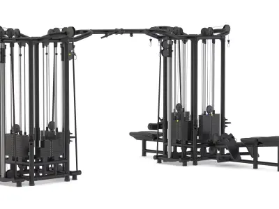 Technogym Cable Stations 8 with Tower 3D model