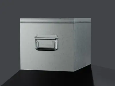 Galvanized Iron Box 001 L 3D model