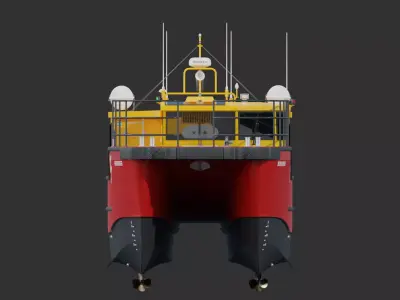 Offshore Support Vessels Low-poly 3D model
