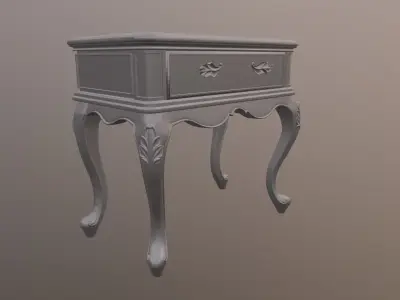 Baroque Table 3D model