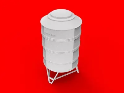 rooftop Water Tank 3D print model