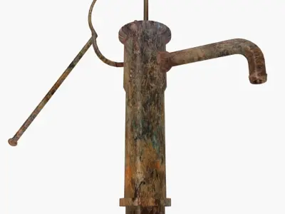 Old Water Hand Pump Low-poly 3D model