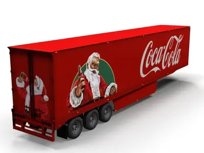 Coca-Cola christmas trailer Low-poly 3D model
