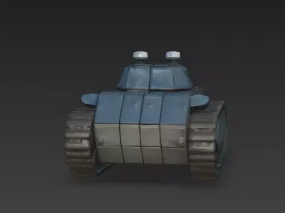 Futuristic Autonomous Drone Tank 3D Model Low-poly 3D model