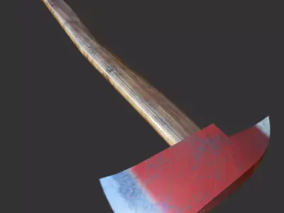 Swat red ax 3d model Low-poly 3D model