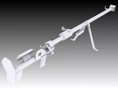 PTRD-41 machine gun Low-poly 3D model