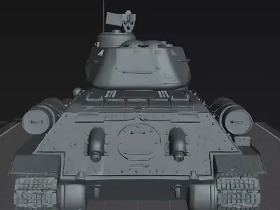 Tank T-34  WW2 Detailed 3D Printable Model 3D print model