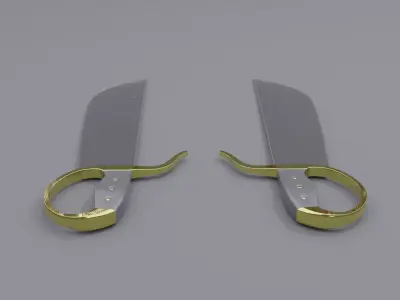 wingchun butterfly sword 3D model