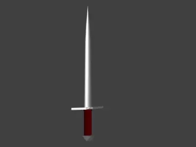 Low Poly Medieval Sword Free low-poly 3D model buy