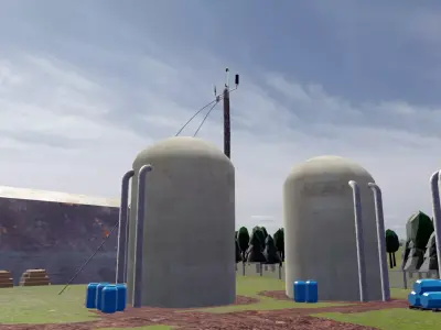 Winter Airfield Free low-poly 3D model