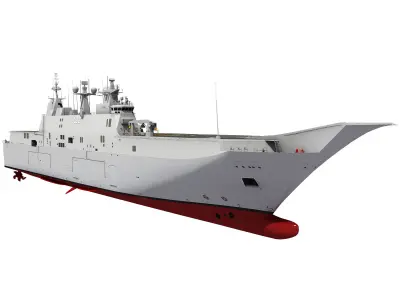 HMAS CANBERRA AUSTRALIAN LHD 3D model