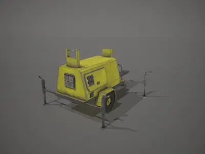 Yellow Generator Low-poly 3D model