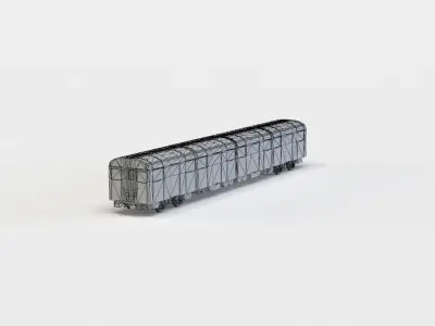 Subway train Low-poly 3D model order