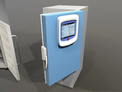 Medical freezer laboratory Low-poly 3D model