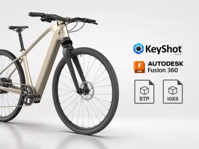 ELECTRIC CITY BIKE ACTUAL DIMENSION 3D model