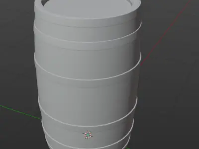 3D Wooden Barrel Free low-poly 3D model