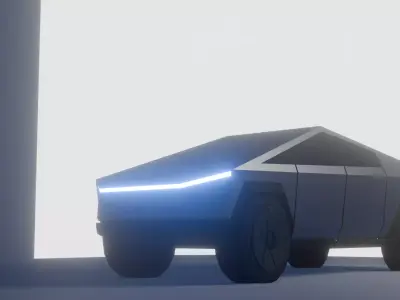 tesla cybertruck LOW poly Low-poly 3D model