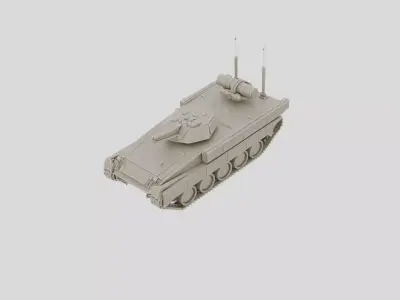 Tracked Anti Aircraft Missile Vehicle for 3D print 3D model