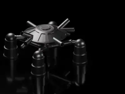 Super Contra Mechanical Spider Boss - Creature from Space 3D model