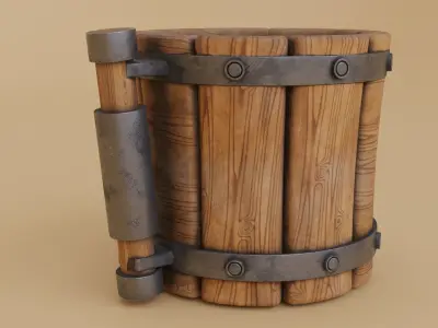 Viking Mug Low-poly 3D model