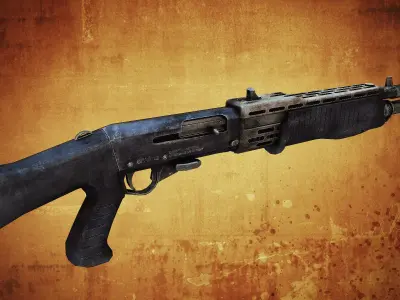 SPAS-12 Shotgun Low-poly 3D model buy