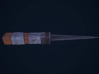 Knife - Shiv Low-poly 3D model