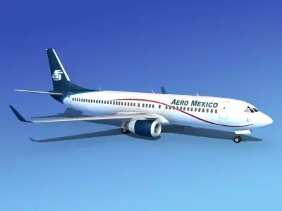 Boeing 737-800 Aero Mexico 3D model