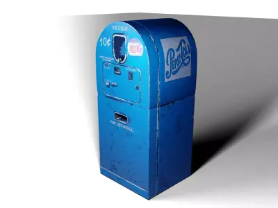 Pepsi Beverage Dispenser Low-poly 3D model