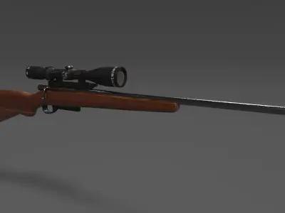 Hunting Rifle Low-poly 3D model purchase