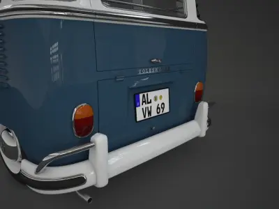 VW Samba T1 Bus 3D model