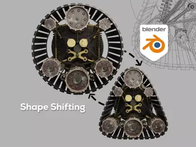 Shape Shifting Wheel 3D model