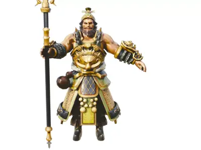 fantasy character 3d model Low-poly 3D model