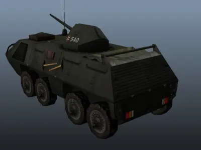 Armored Vehicule Low-poly 3D model