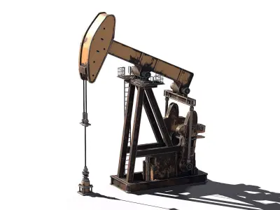Oil Derrick 01 PBR Low-poly 3D model