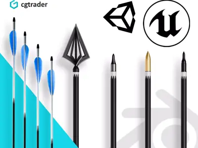Arrow 3D Model Pack Low-poly 3D model