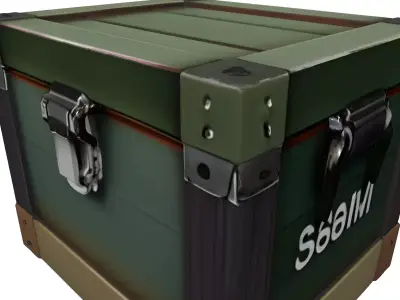 Military Ammo Crate 556mm Low-poly 3D model