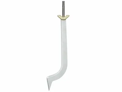 Curved sword 7 Low-poly 3D model