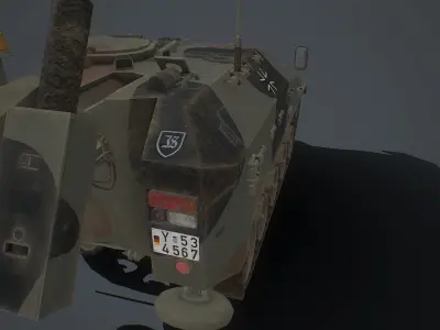 Wiesel 2 SP Mortar 120mm Low-poly 3D model