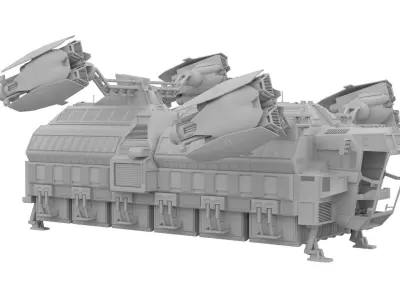 Sci Fi Spaceship - Cargo Ship - 3D model